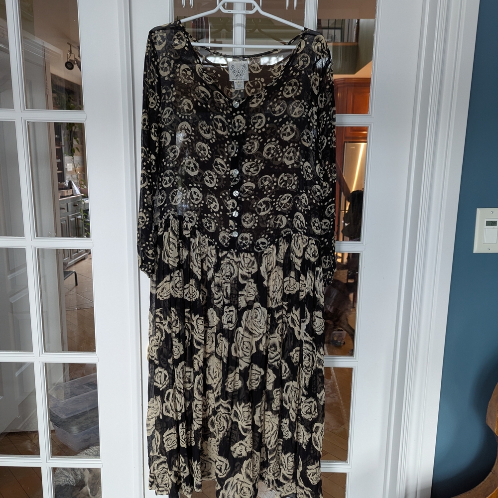 Sheer Vintage Patterned Dress